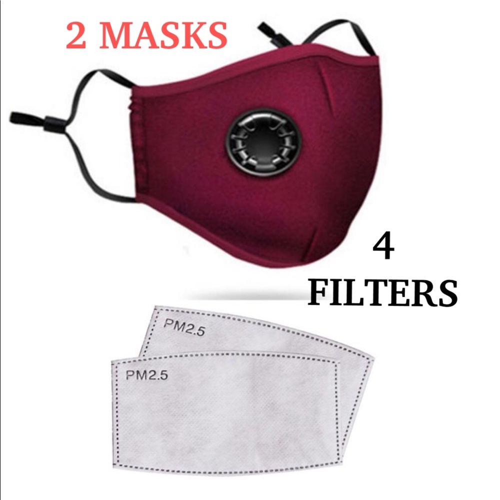 2️⃣ pack‼️BURGUNDY FACE MASK - mask